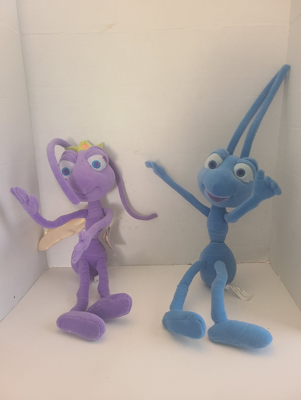 Disney Pixar A Bugs Life Ants Plush Flik, Atta, Pre-owned, some stains on Atta,